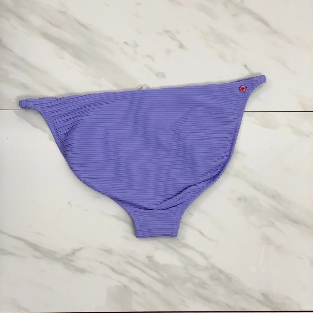 Red Carter Lilac Ribbed Hipster Bikini Bottoms Sz L/10